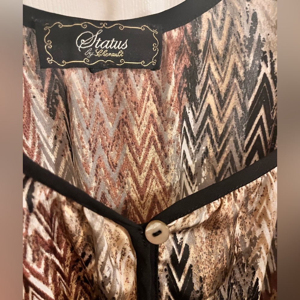 Status By Chenault Button Down Boho Chic Blouse. … - image 2